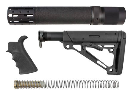 Hogue 15078 OverMolded Stock Kit Black Synthetic for AR-15, M16 Includes Rifle Length Forend  &  Finger Groove Grip