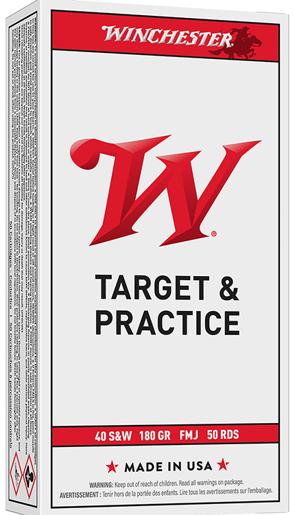 Winchester Ammo Q4238 USA  40S&W 180gr Full Metal Jacket 50 Per Box/10 Case