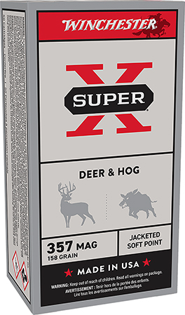 Winchester Ammo X3575P Super X  357Mag 158gr Jacketed Soft Point 50 Per Box/10 Case
