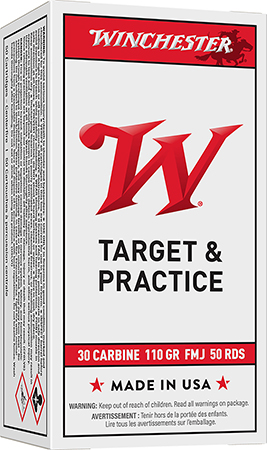 Winchester Ammo Q3132 USA  30Carbine 110gr Full Metal Jacket 50 Per Box/10 Case