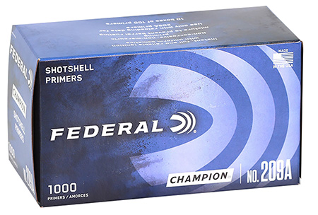 Federal 209A Champion Shotshell All Gauge Shotgun 1000 Per Box/5 Case