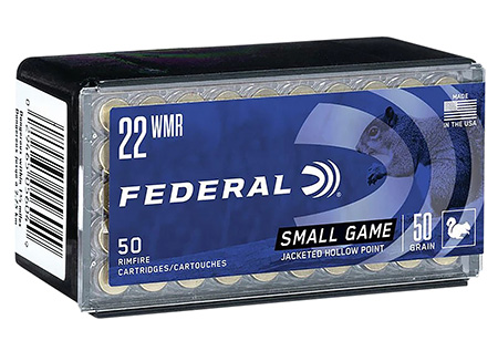 Federal 757 Small Game  &  Target  22WMR 50gr Jacketed Hollow Point 50 Per Box/60 Case