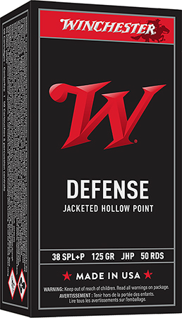 Winchester Ammo USA38JHP USA  38Special+P 125gr Jacketed Hollow Point 50 Per Box/10 Case