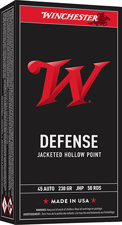 Winchester Ammo USA45JHP USA  45ACP 230gr Jacketed Hollow Point 50 Per Box/10 Case