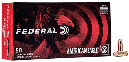 Federal AE25AP American Eagle Handgun 25ACP 50gr Full Metal Jacket 50 Per Box/20 Case