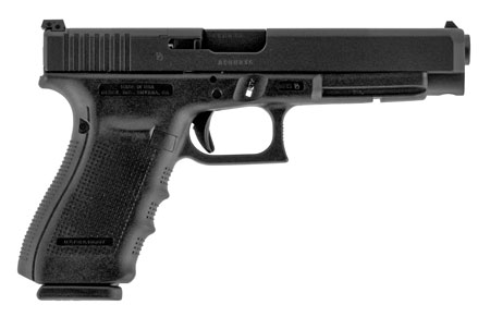 Glock UG4130103MOS G41 Gen4 Competition MOS 45 ACP 13+1 5.31" Black Steel Barrel, Matte Black MOS Cut/Serrated Steel Slide, Black Polymer Frame w/Picatinny Rail, USA Made