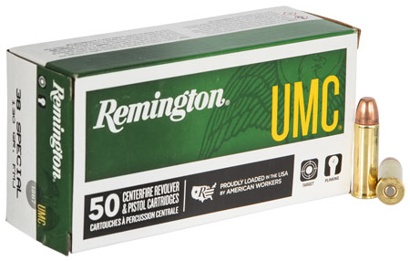 Remington Ammunition 23730 UMC  38Special 130gr Full Metal Jacket 50 Per Box/10 Case