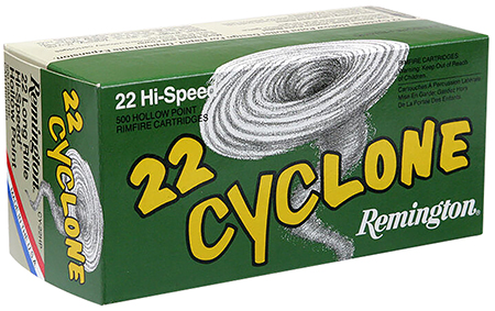 Remington Ammunition 21222 Cyclone Rimfire 22LR 36gr Hollow Point 50 Per Box/100 Case