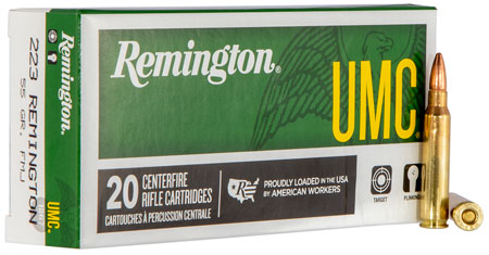 Remington Ammunition 23711 UMC  223Rem 55gr Full Metal Jacket 20 Per Box/10 Case