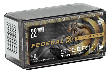 Federal P765 Premium Varmint  &  Predator 22WMR 30gr Speer TNT Hollow Point 50 Per Box/60 Case