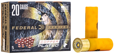 Federal P2563B Premium Magnum 20Gauge 2.75" 20Pellets 1 1/8oz 3BuckShot 5 Per Box/50 Case