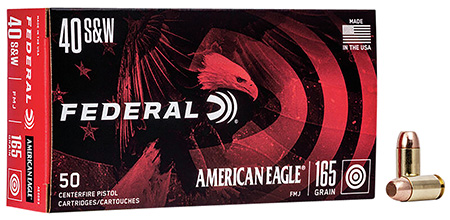 Federal AE40R3 American Eagle Handgun 40S&W 165gr Full Metal Jacket 50 Per Box/20 Case