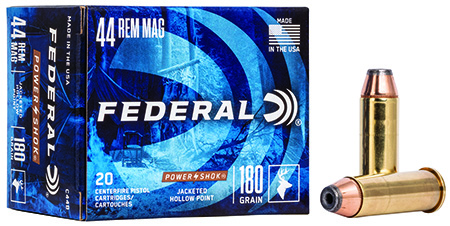 Federal C44B Power-Shok Handgun 44RemMag 180gr Jacketed Hollow Point 20 Per Box/25 Case