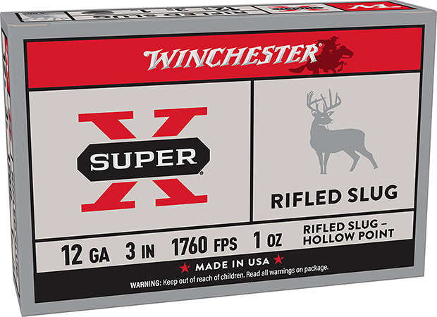 Winchester Ammo X123RS15 Super X  12Gauge 3" 1oz Rifled Slug Shot 5 Per Box/50 Case