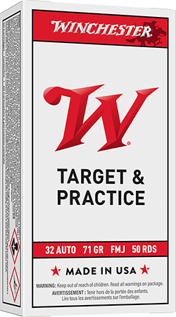 Winchester Ammo Q4255 USA  32ACP 71gr Full Metal Jacket 50 Per Box/10 Case