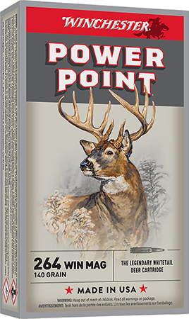 Winchester Ammo X2642 Power-Point  264WinMag 140gr 20 Per Box/10 Case