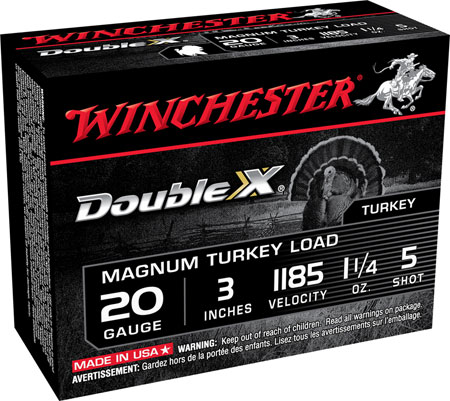 Winchester Ammo X203XCT5 Double X Magnum 20Gauge 3" 1 1/4oz 5Shot 10 Per Box/10 Case