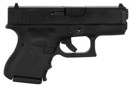 Glock UI2650201 G26 Gen3 Subcompact 9mm Luger  3.43" Barrel 10+1, Black Frame  &  Slide, Finger Grooved Textured Polymer Grip, Safe Action Trigger (US Made)