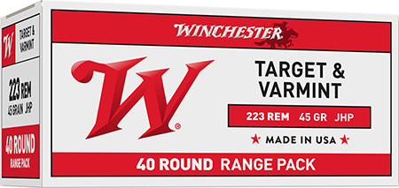 Winchester Ammo USA2232 USA  223Rem 45gr Jacketed Hollow Point 40 Per Box/10 Case