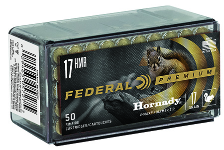 Federal P771 Premium Varmint  &  Predator 17HMR 17gr Hornady V-Max 50 Per Box/60 Case