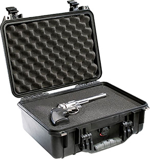 Pelican 1450000110 Protector Case Black Polypropylene Holds Handgun