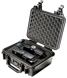 Pelican 1200000110 Protector Case Black Polypropylene Holds Handgun