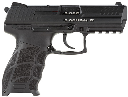 HK 81000109 P30 V3 9mm Luger 10+1, 3.85" Polygonal Rifled Barrel, Black Serrated Steel Slide, Black Polymer Frame w/Picatinny Rail, Black w/Interchangeable Backstrap Grip, Spurred Hammer, Ambidextrous
