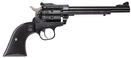 Ruger 0622 Single-Six Convertible 22 LR/22 WMR 6rd 6.50" Blued Alloy Steel Barrel, Cylinder  &  Frame, Black Checkered Rubber Grip, Transfer Bar Safety, Exposed Hammer