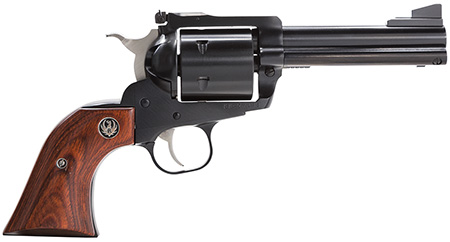 Ruger 0813 Super Blackhawk  Large Frame 44 Rem Mag/44 Special 6rd 4.63" Blued Alloy Steel Barrel, Cylinder  &  Frame, Hardwood Grip, Transfer Bar Safety, Exposed Hammer