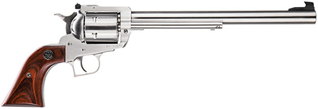 Ruger 0806 Super Blackhawk  Large Frame 44 Rem Mag/44 Special 6rd 10.50" Satin Stainless Steel Barrel, Cylinder  &  Frame, Hardwood Grip, Transfer Bar Safety, Exposed Hammer