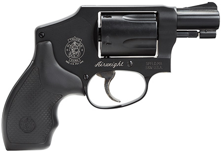 Smith  &  Wesson 150544 Model 442 *CA Compliant 38 S&W Spl +P 5 Shot 1.88" Stainless Steel Barrel, Carbon Steel Cylinder, Aluminum J-Frame, Black Metal Finish, Integral Front Sight, No Safety Lock