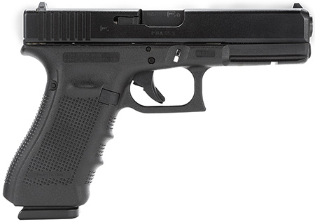Glock PG3750201 G37 Gen4 45 GAP 10+1 4.49" Steel Barrel, Matte Black Serrated Steel Slide, Black Polymer Frame w/Picatinny Rail, Black Interchangeable Backstrap Grip