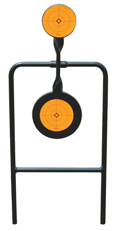 Caldwell 133565 Plink n Swing Double Spin Target Handgun Steel Black/Orange Impact Enhancement Motion 4.25"