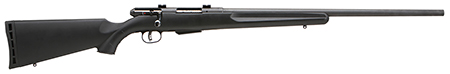 Savage Arms 19154 25 Walking Varminter Full Size 222 Rem 4+1 22" Matte Black Heavy Barrel, Matte Black Carbon Steel Receiver Drilled  &  Tapped, Matte Black Fixed Varmint Synthetic Stock, Right Hand