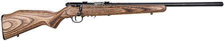 Savage Arms 96734 93R17 BV Full Size 17 HMR 5+1 21" Matte Black Heavy Barrel, Matte Black Drilled  &  Tapped Carbon Steel Receiver, Natural Brown Fixed Laminate Stock, Right Hand