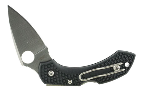 Spyderco C28PBK2 Dragonfly 2  2.25" Folding Clip Point Plain VG-10 SS Blade Black FRN Handle Includes Pocket Clip