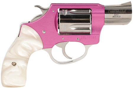 Charter Arms 53839 Undercover Lite Chic Lady Small 38 Special 5 Shot 2" High Polished Stainless Steel Barrel  &  Cylinder, Pink Aluminum Frame, Pearl Grip, Exposed Hammer