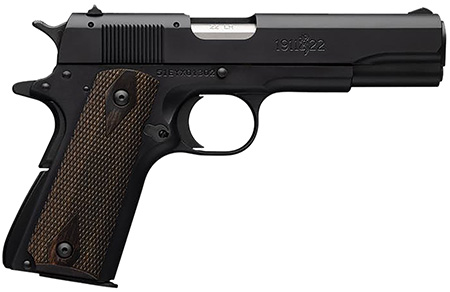 Browning 051802490 1911 A1 *CA Compliant Full Size 22 LR 10+1, 4.25" Matte Stainless Steel Barrel, Matte Black Serrated Slide  &  Alloy Frame w/Beavertail