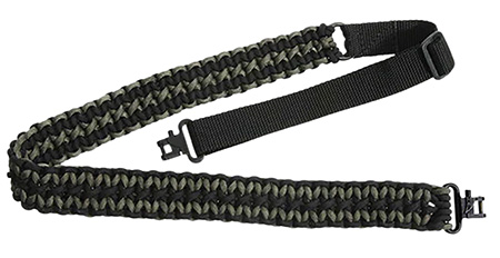 Outdoor Connection PCS80569 Paracord Sling 1" W x 43" L Adjustable Black w/Green Accents for Rifle/Shotgun