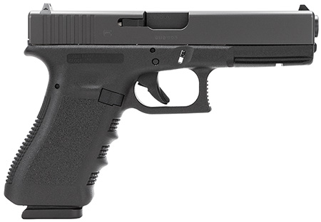 Glock PI3150201 G31 Gen3 357 Sig 10+1 4.49" Barrel, Black  Frame  &  Slide, Finger Grooved Rough Texture Grip, Safe Action Trigger