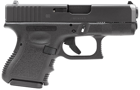 Glock PI2650201 G26 Gen3  *CA Compliant Sub-Compact 9mm Luger 10+1 3.43" Black Polygonal Rifled Barrel, Matte Black Serrated Slide, Black Polymer Frame, Black Textured Finger Grooved Polymer Grip