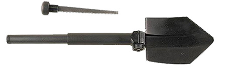 Glock ET17070 Entrenching Tool  Three Position Adjustment For Multiple Users, Surface Treated Black Polymer/Saw Inside Handle, Includes Nylon Storage Pouch