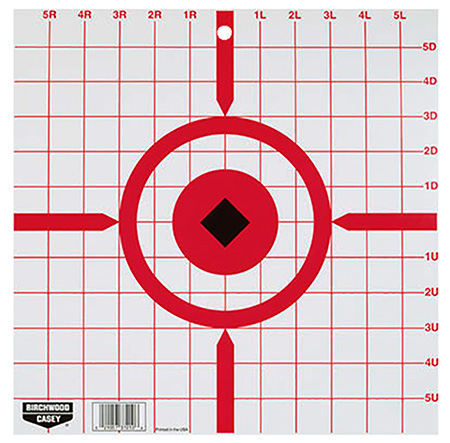 Birchwood Casey 37210 Rigid Sight-In Crosshair Hanging Tagboard 12" Black/White 10 Pack