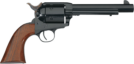 Taylors  &  Company 550428 1873 Cattleman 44 Rem Mag Caliber with 6" Barrel, 6rd Capacity Cylinder, Overall Blued Finish Steel  &  Walnut Army Size Grip
