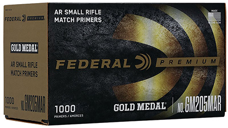Federal GM205MAR Gold Medal Premium Small AR Rifle Multi Caliber 1000 Per Box/5 Case