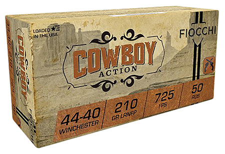 Fiocchi 4440CA Cowboy Action  44-40Win 210gr Lead Round Nose Flat Point 50 Per Box/10 Case