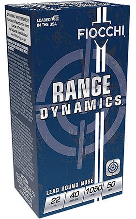 Fiocchi 22FLRN Field Dynamics High Velocity 22LR 40gr Lead Round Nose 50 Per Box/100 Case