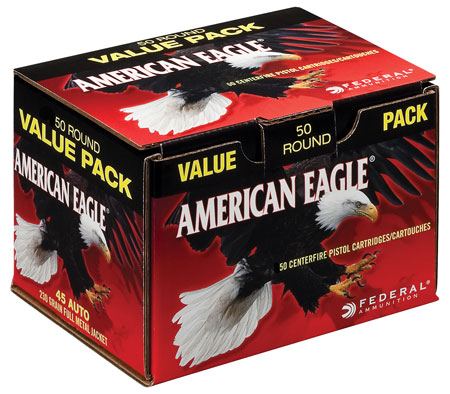 Federal AE45A50 American Eagle Handgun 45ACP 230gr Full Metal Jacket 50 Per Box/10 Case