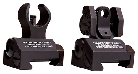 Troy Ind SSIGIARSMBT00 Micro BattleSight Set HK Front  &  Round Rear  Black