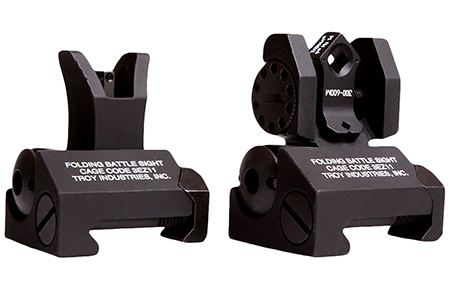 Troy Ind SSIGMCMSTBT01 Tritium Micro BattleSight Set M4 Front  &  Dioptic Rear  Black Hardcoat Anodized